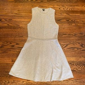 Ann Taylor size L grey, a-line sweater dress.